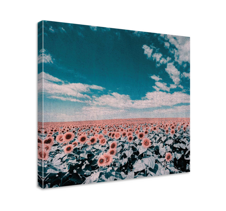 Sunflower Field Horizon Flowers  canvas - TenStickers