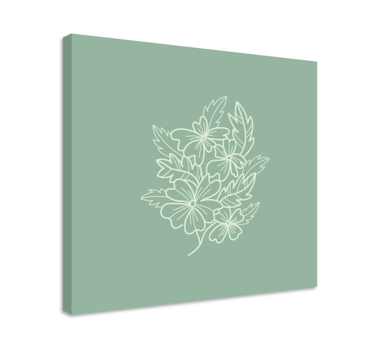 Flowers canvas stylish floral design - TenStickers