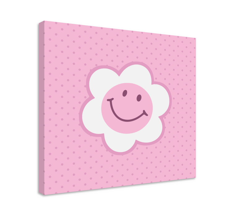 Stag canvas smiling flower face - TenStickers