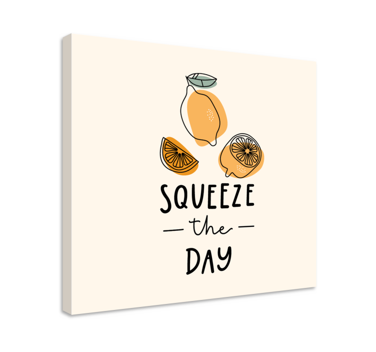 Fruit canvas wall art squeeze the day - TenStickers