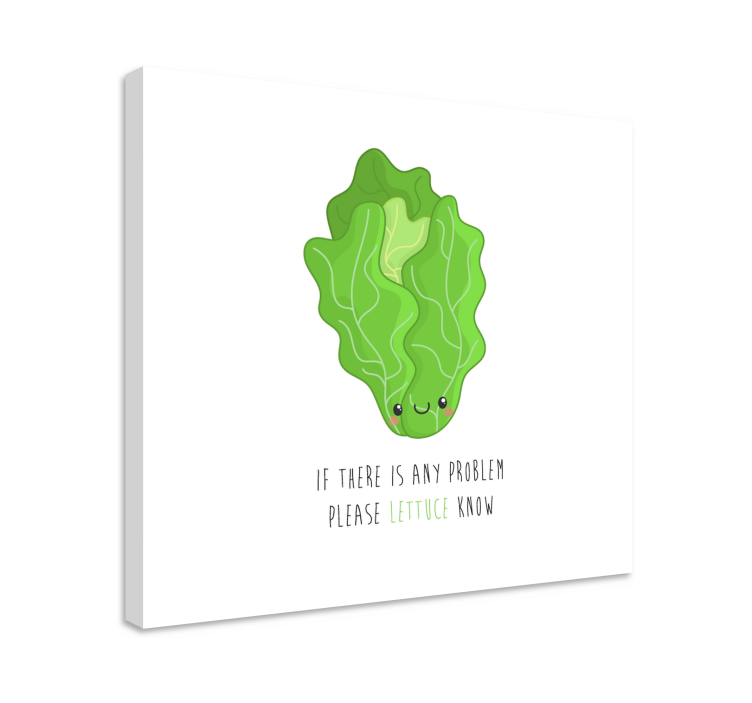 Fruit canvas wall art happy lettuce design - TenStickers