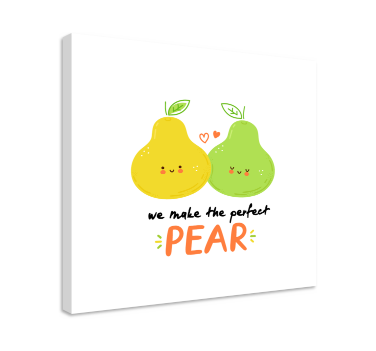 Fruit canvas wall art perfect pair of fruits - TenStickers