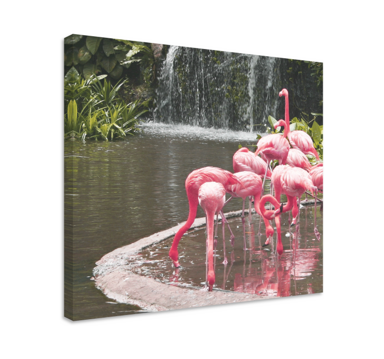 Dog wall art flamingo flock at the pool - TenStickers