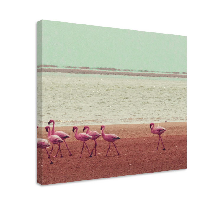 Dog wall art flamingos by the water - TenStickers