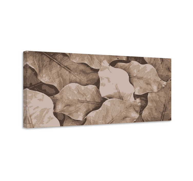 Layered Botanical Leaves Flowers  canvas - TenStickers