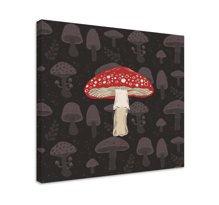 RED FLY AGARIC MUSHROOM canvas print - TenStickers