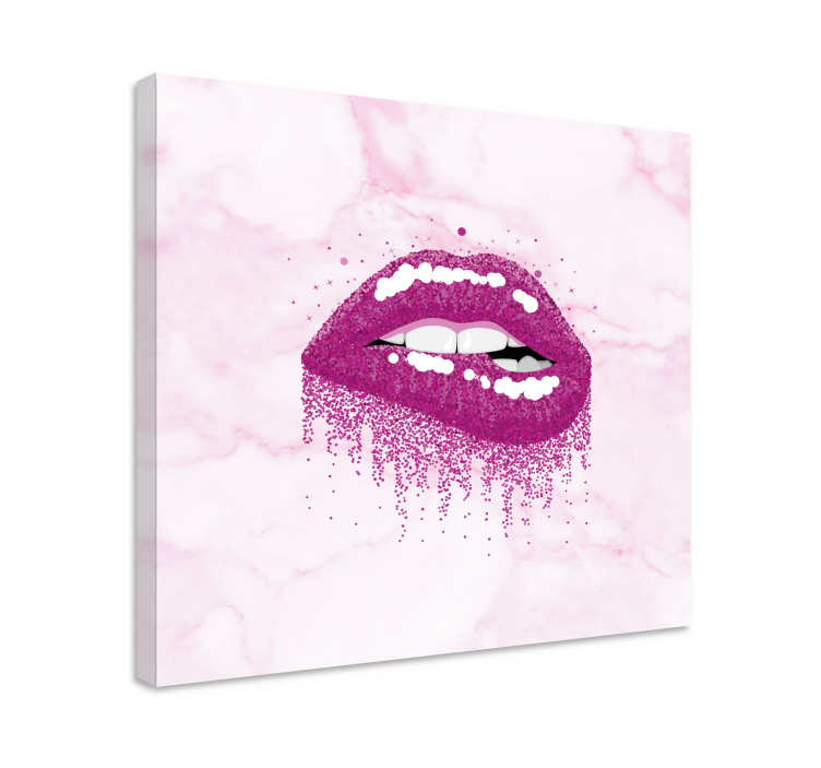 Quote canvas kiss mark splash - TenStickers