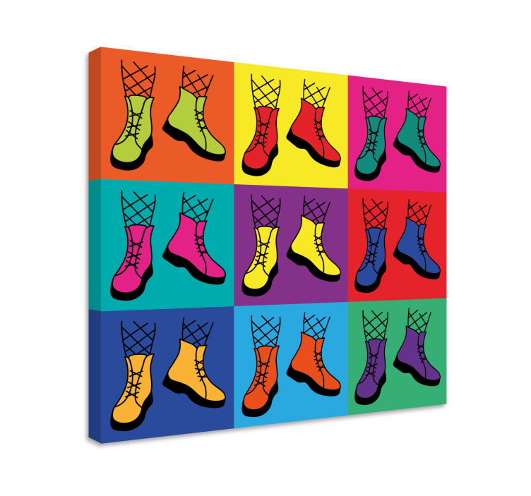 Shoes colorful pop art modern canvas - TenStickers