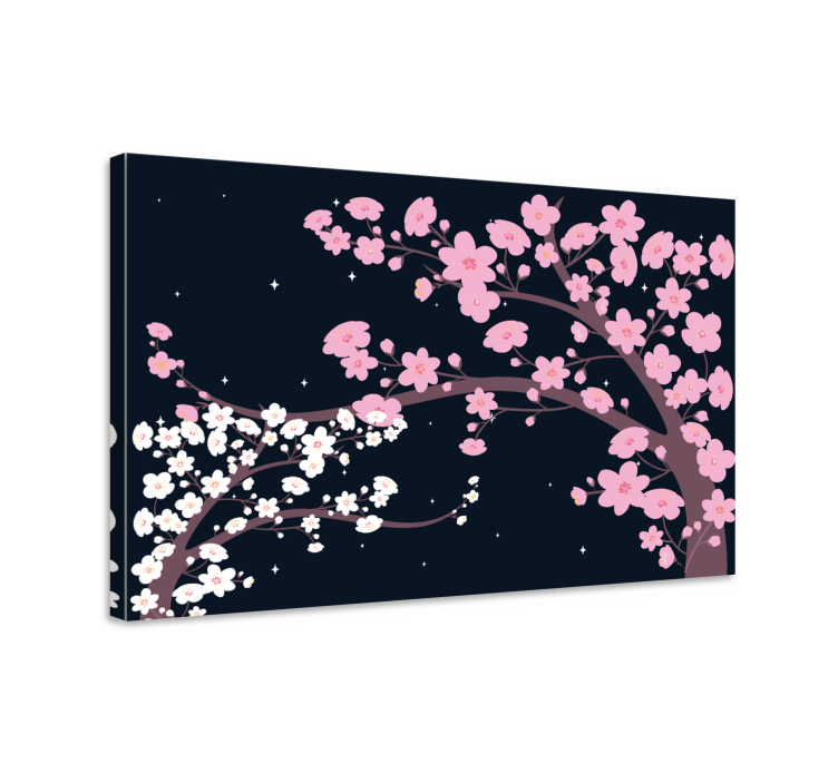 Flowers canvas cherry blossom branches - TenStickers