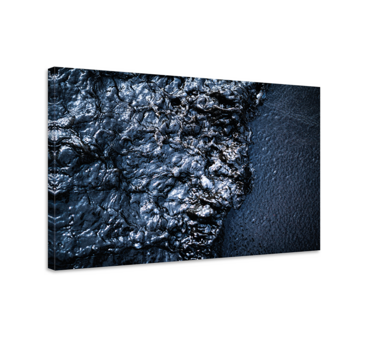 Ornamental canvas print textured black surface - TenStickers