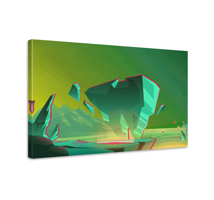 Modern canvas art geometric landscape design - TenStickers