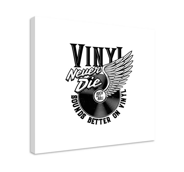 Music canvas art vinyl record wings - TenStickers