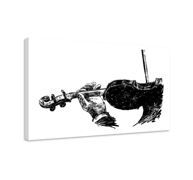 Music canvas art violinist in motion - TenStickers