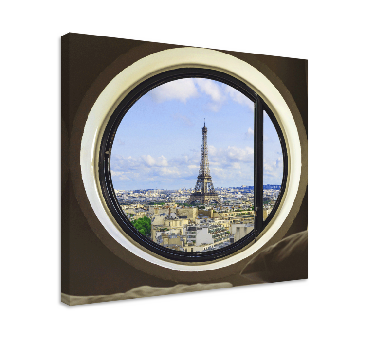 Cityscape wall art eiffel tower perspective - TenStickers