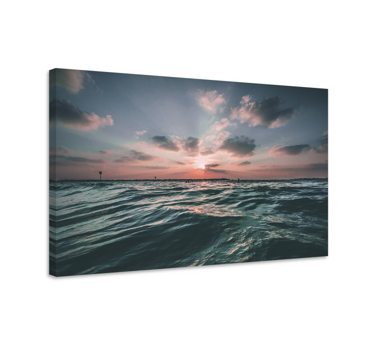 Dusk over ocean landscape canvas - TenStickers
