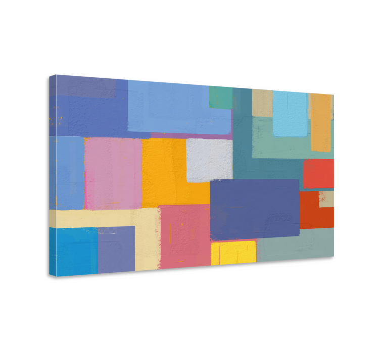 Abstract wall art 1 vibrant geometric shapes - TenStickers