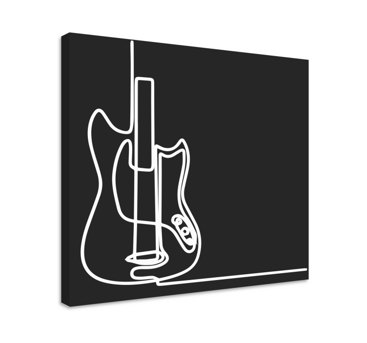 Electric guitar minimalist Music canvas art - TenStickers