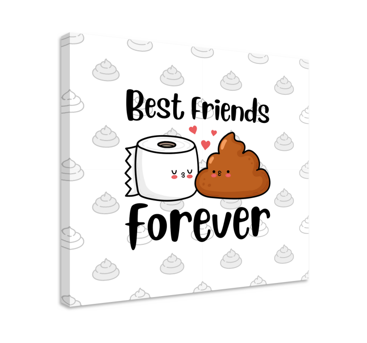 Cute best friends canvas print - TenStickers