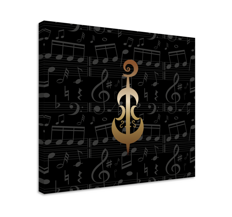 Music canvas art elegant music note design - TenStickers