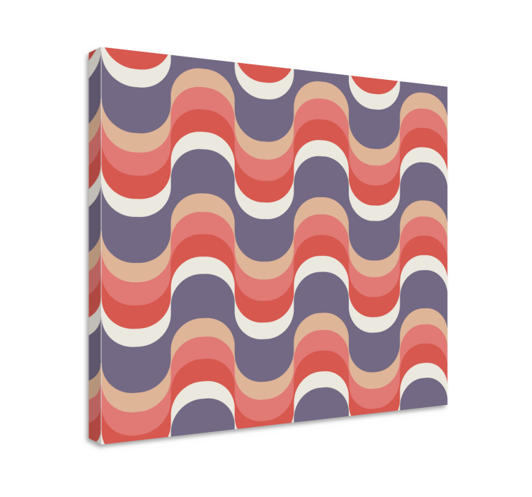 Wavy Pattern Design geometric canvas - TenStickers