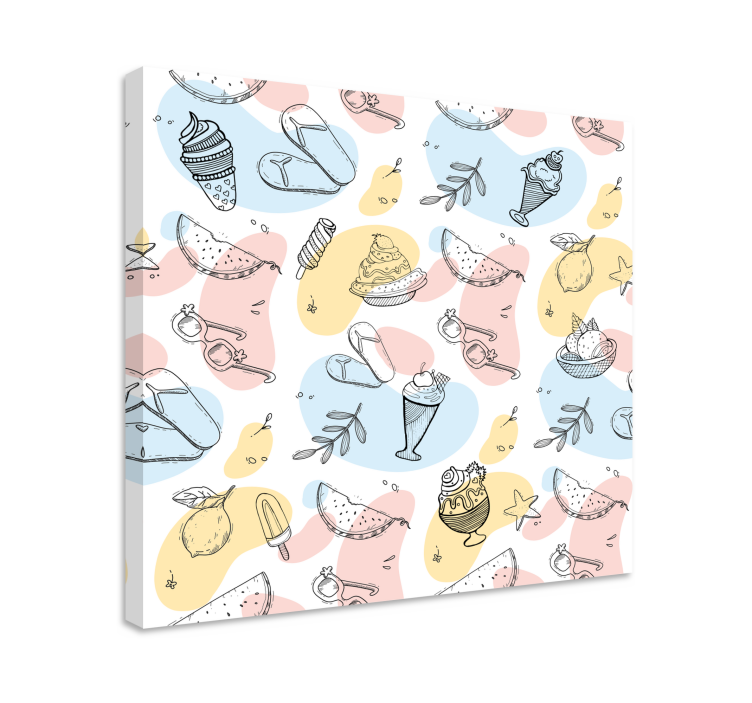 Ornamental canvas print summer delights abound - TenStickers