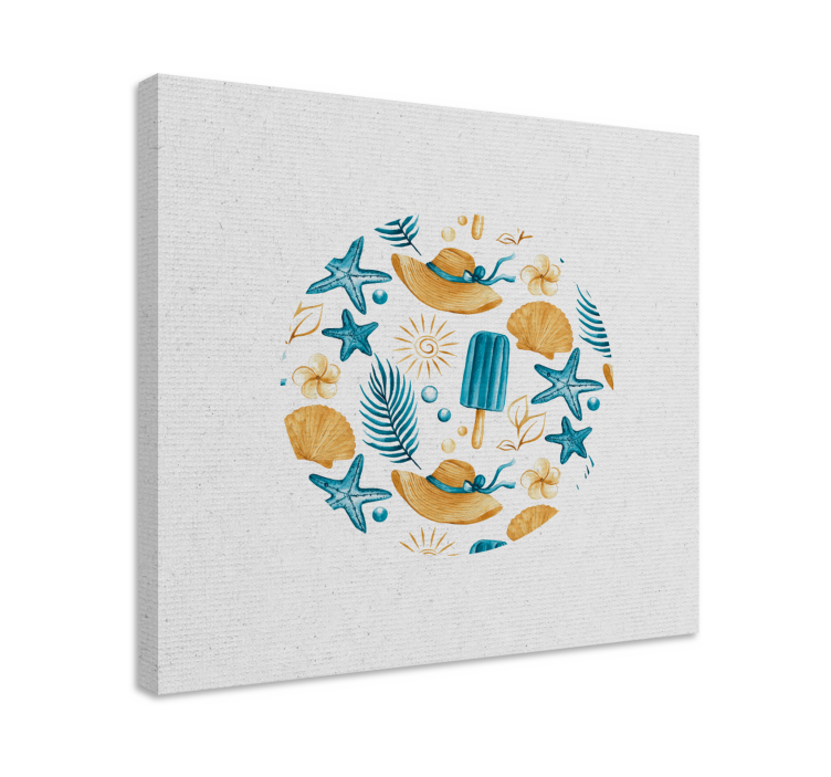 Nautical canvas art summer ice cream delight - TenStickers