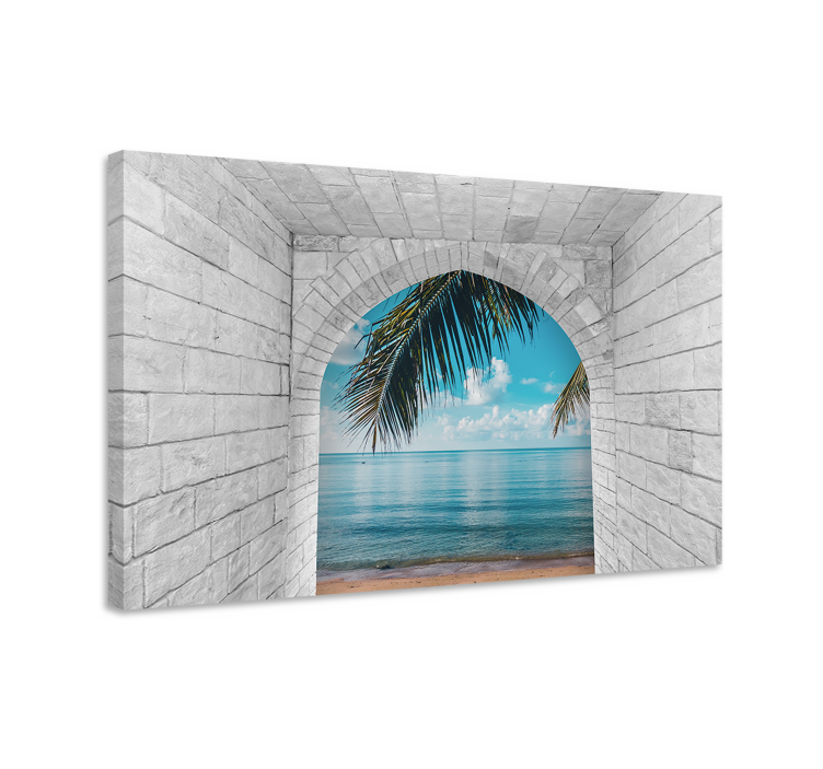 Ancient archs with sea views 3D canvas prints - TenStickers