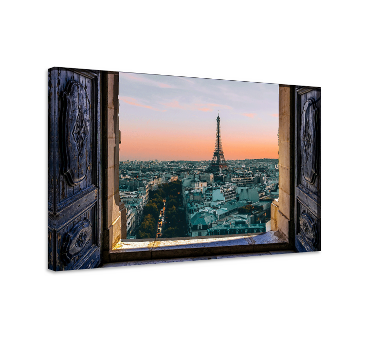 Eiffel tower viewpoint cityscape wall art - TenStickers