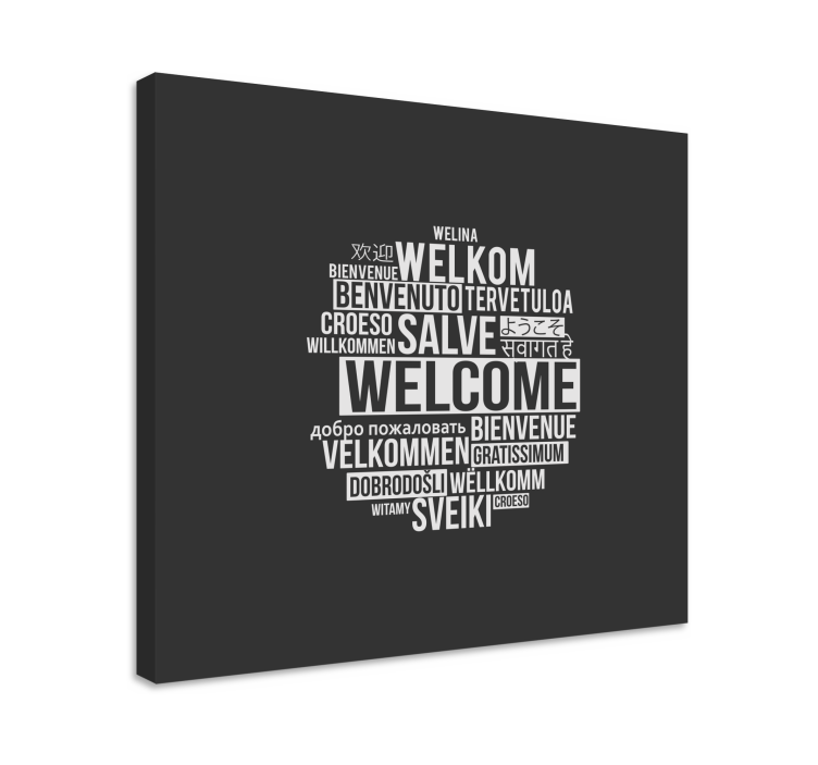Quote canvas - welcome to our world - TenStickers