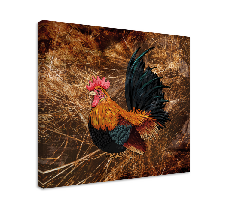 Dog wall art colorful rooster decor - TenStickers