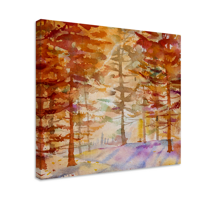 Autumn Forest Path Flowers  canvas - TenStickers
