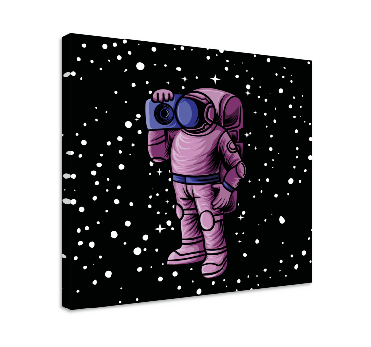 Astronaut Capturing Stars framed gaming wall art - TenStickers