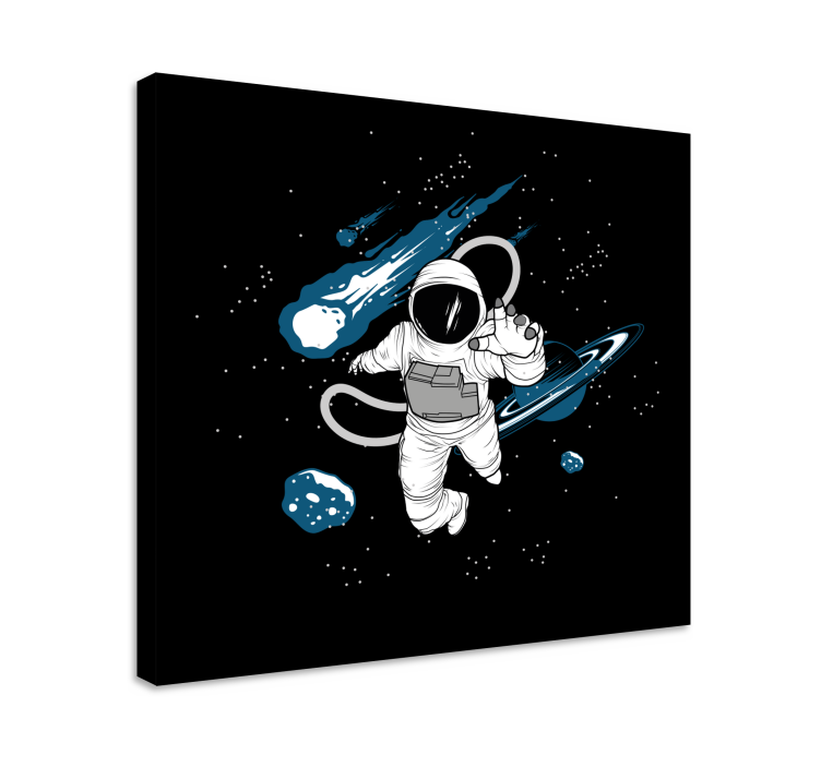 Framed gaming wall art astronaut in the universe - TenStickers