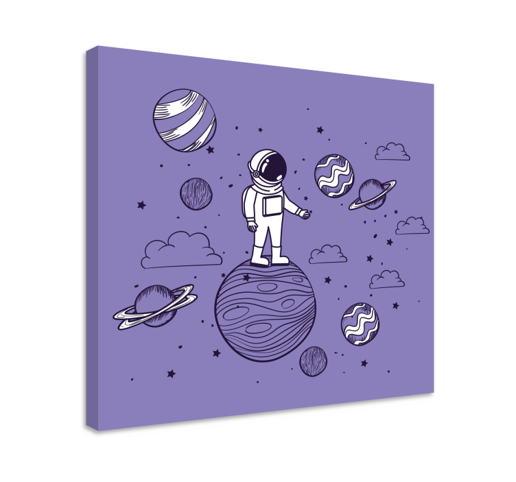 Framed gaming wall art astronaut exploring space - TenStickers
