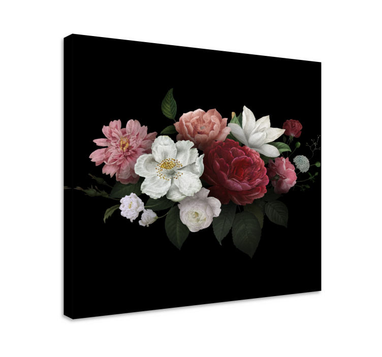Flowers canvas dramatic floral display - TenStickers