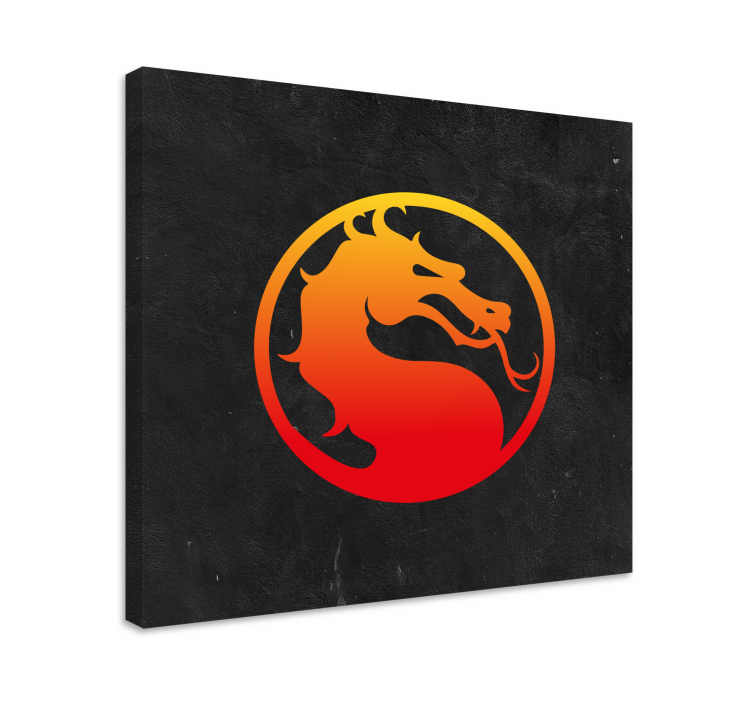 Framed gaming wall art mortal kombat dragon - TenStickers