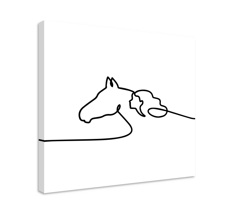 Horse wall art elegant horse outline - TenStickers