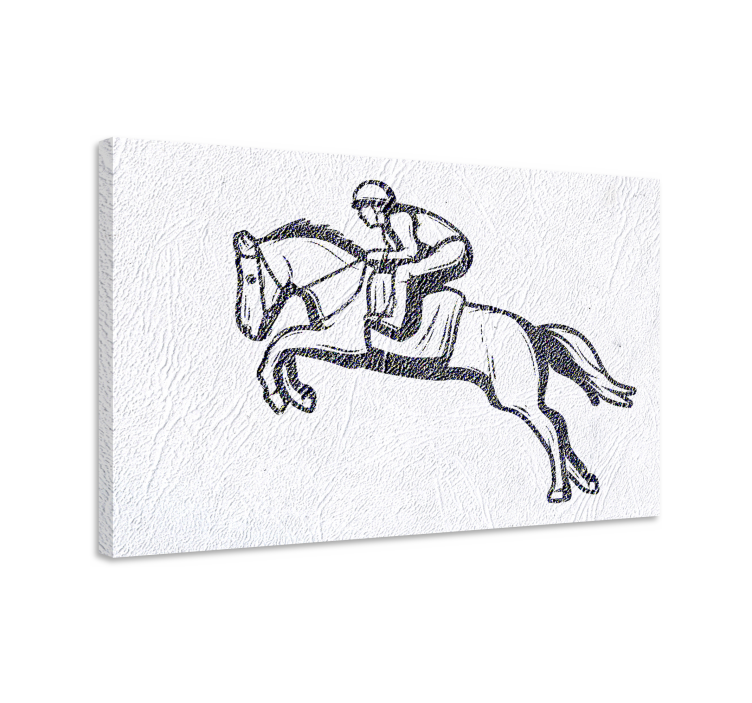 Horse wall art equestrian jumping artwork - TenStickers