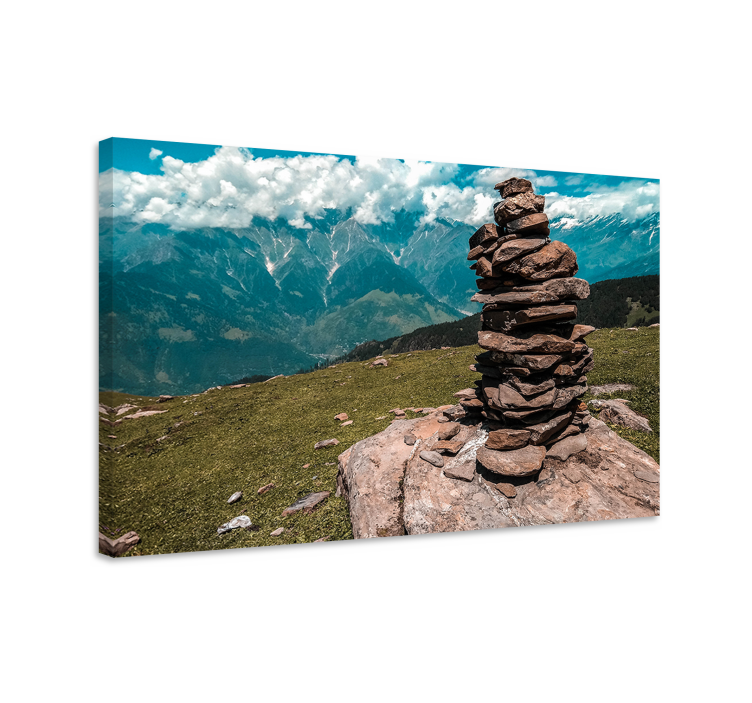 Landscape canvas stone stack structure - TenStickers