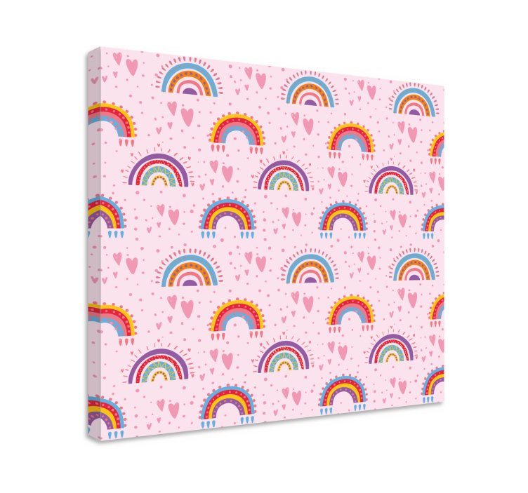 Nursery canvas vibrant rainbow design - TenStickers