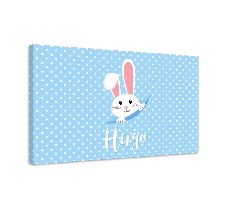 People canvas bunny peeking surprise - TenStickers