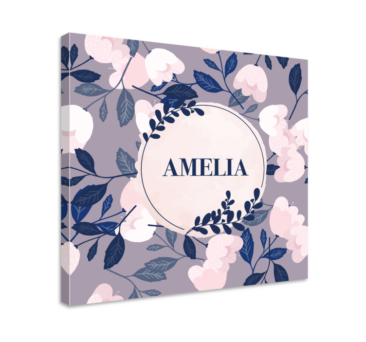 Flowers canvas with custom floral design - TenStickers
