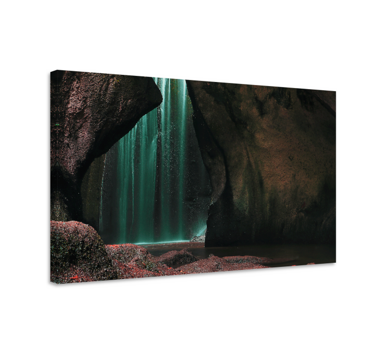 Mystical waterfall scene landscape canvas - TenStickers