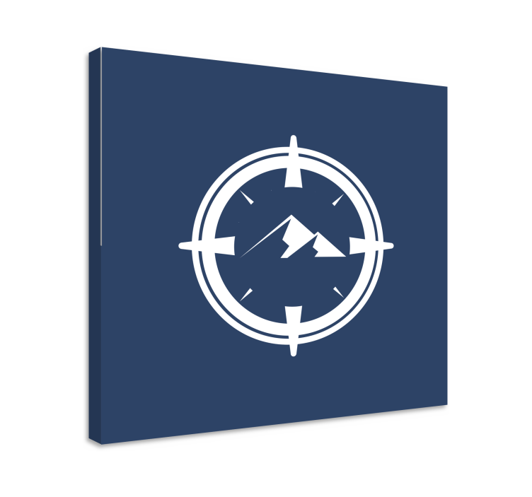 Fruit canvas wall art mountain compass design - TenStickers