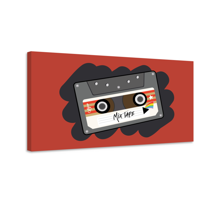 Music canvas art retro mixtape artwork - TenStickers