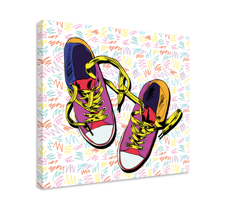 Superhero canvas art colorful sneaker design - TenStickers