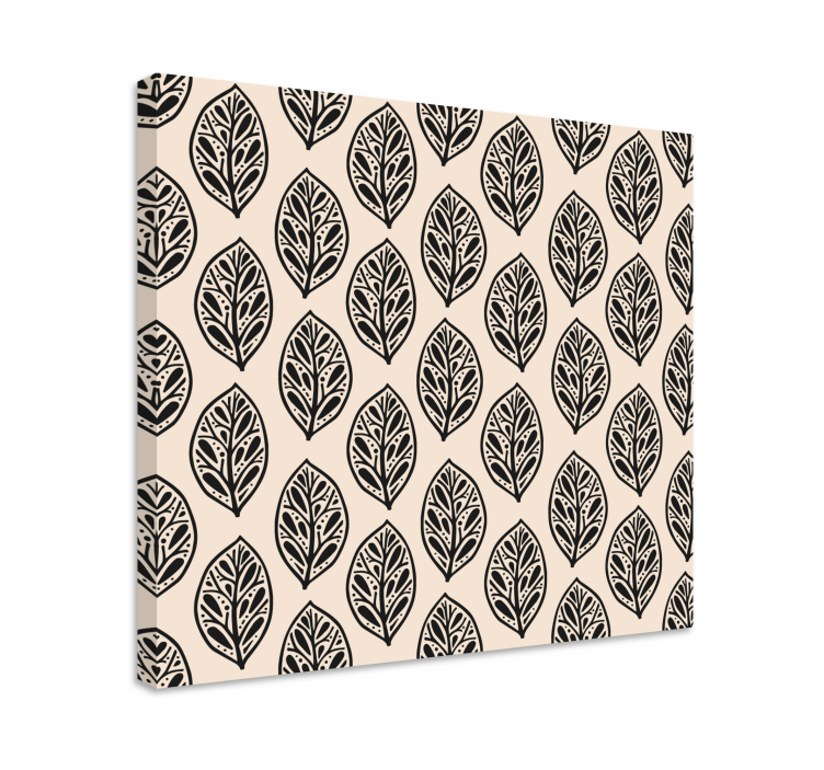 Flowers canvas elegant leaf design - TenStickers