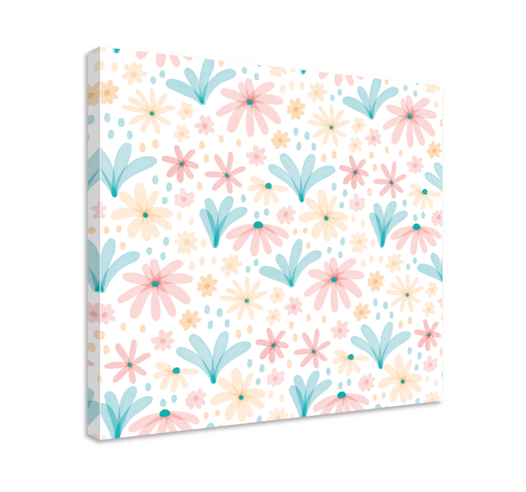 Flowers canvas floral design artwork - TenStickers