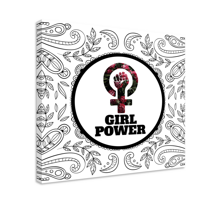 Quote canvas empowering feminine strength - TenStickers