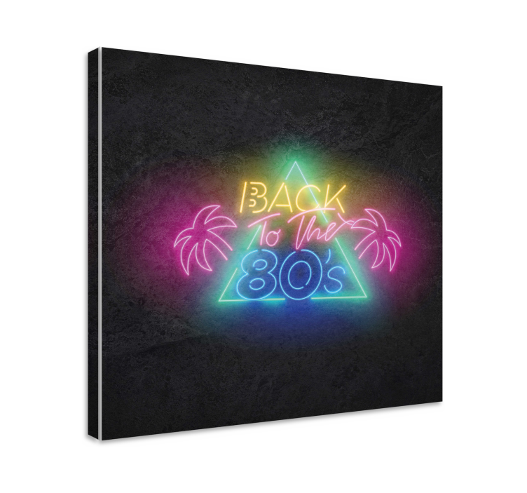 Neon Retro Phrase quote canvas - TenStickers